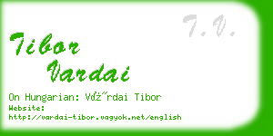 tibor vardai business card